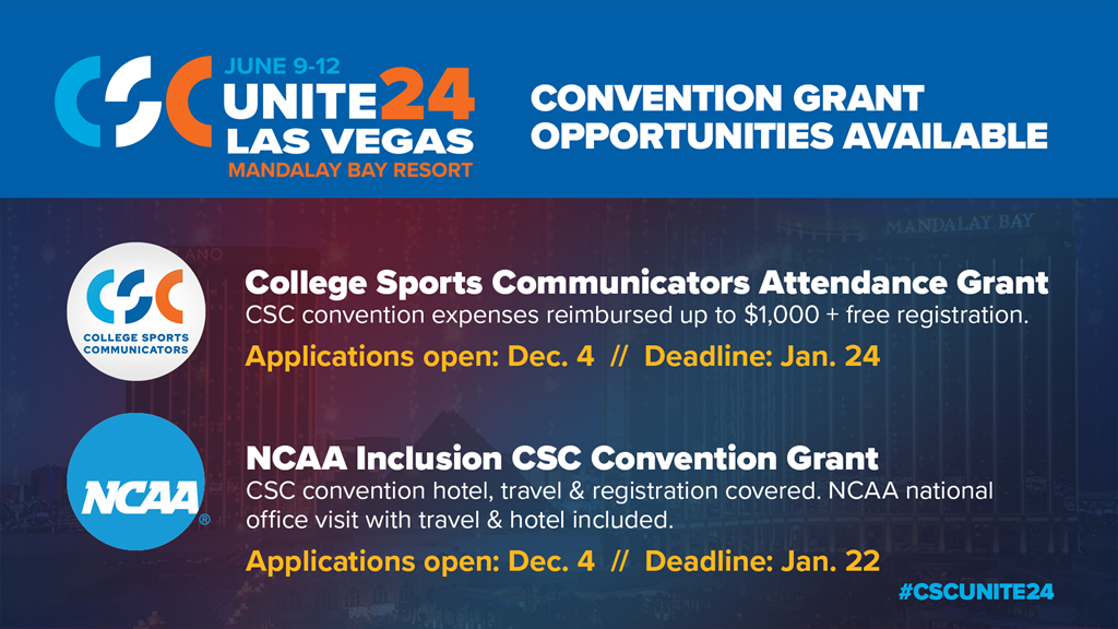 #CSCUnite24 convention attendance grant applications open with January deadlines